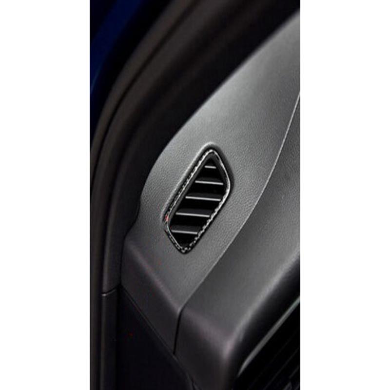 Authentic 2PCS Car Carbon Fiber trument Air Outlet Vent Trim Frame Parts Accessories For 2015- Macan