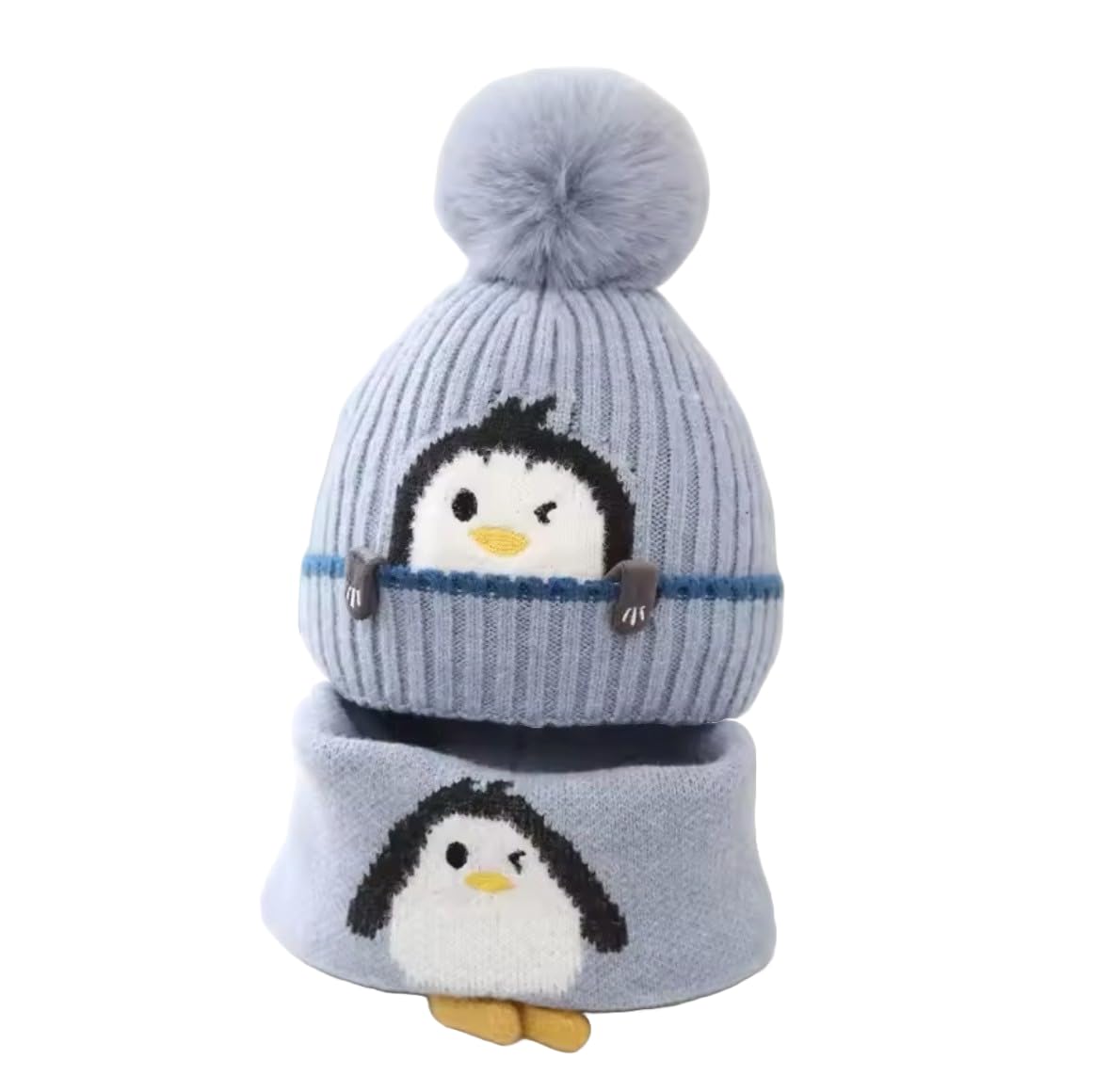 

Детский вязаный шарф-манишка с зимним пингвином Номер J.B.things Шапка, Тепло, Шарф, Шапка, Тепло, (JP, Размер, 50.0 см, Синий) синий