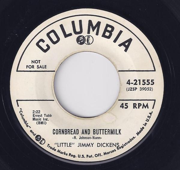 7inch Record LITTLE JIMMY DICKENS - Cornbread And Buttermilk 421555 COLUMBIA 1956 US Country/Folk Used