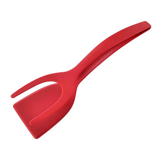 2-in-1 Nylon Spatula Tongs Double-Headed Frying And Baking Tongs Heat-Resistant Kitchen Utensil with Long Handle