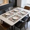 Washable 12x18 Inch Cotton Linen Non-Slip Table Protector Reusable for Home Kitchen Cafe Decor Placemats