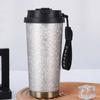 New Stainless Steel Coffee Cup High Appearance Level Double Drink Thermos Cup Will Carry Rope Double Gift Cup