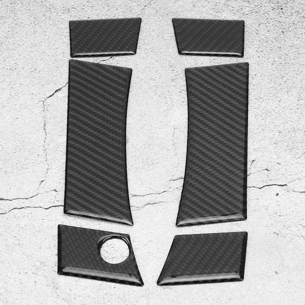 6Pcs Set Carbon Fiber Exterior Door Handle Trim Covers Fit for Nissan 350Z COUPE 2003‑2009RHD