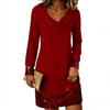 Ladies' Color Long Sleeved Fashionable Women's Dress