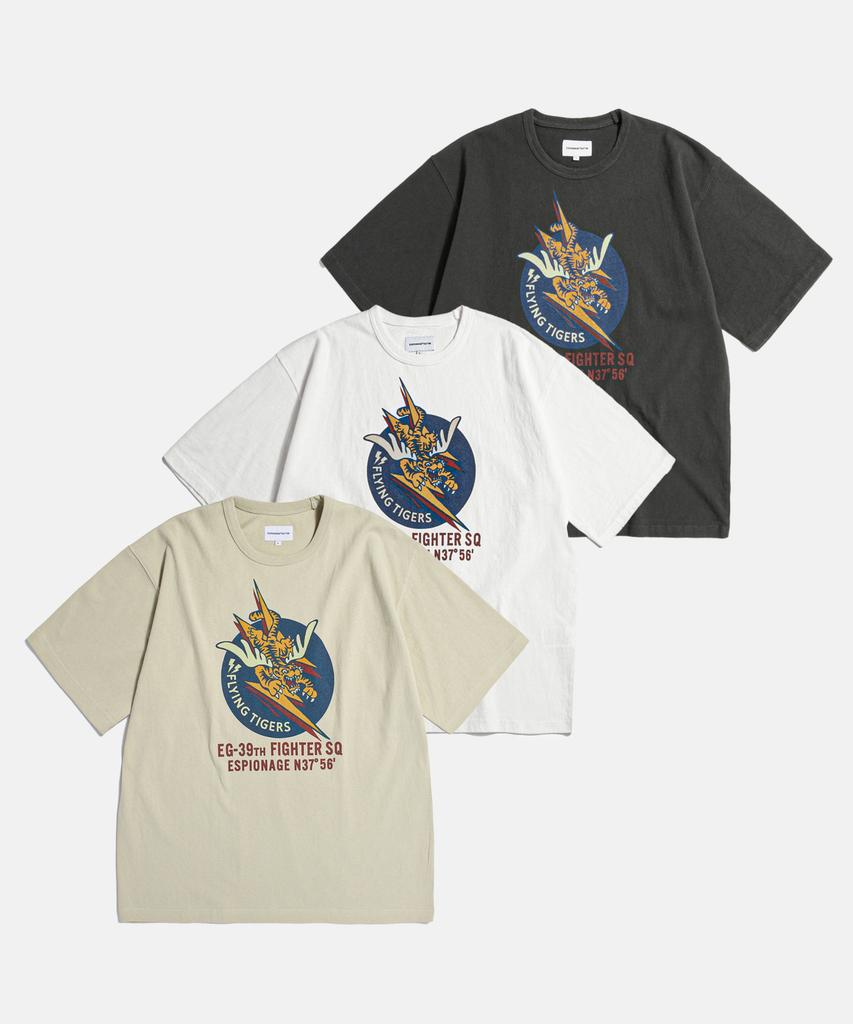 ESPIONAGE Flying Tigers Heavyweight Tee Vintage Black