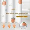 Cheerful Happy Orange Shower Curtain - Warm Color Fruit Polyester Fabric