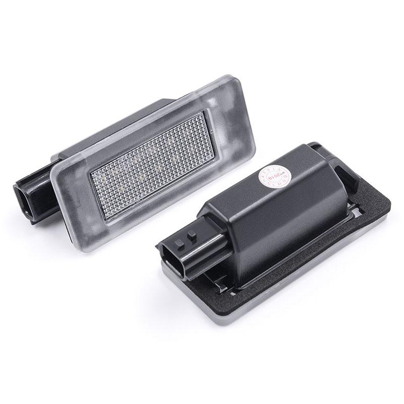 2x Fits For Renault Dacia Duster II HM 2018- Error Free SMD White Led Number License Plate Lights Auto Parking Tag Lamps