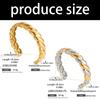 Adjustable Open End Twist Design Bracelet Allergy Proof Sturdy Steel Fashion Twist Bangle Jewelry Gift For Her