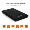 Metal USB 3.0 2.5" SATA Hard Drive Enclosure - Compatible with Mechanical Drives and SSDs