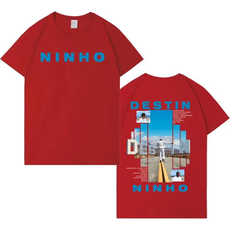 2026 Summer New Release Rap Artist Nino Destins Album  Highquality Fashionable and Comfortable Mens Printed Crewneck Tee S