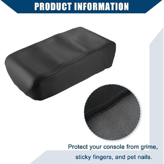 Center Console Armrest Covers for Nissan Pathfinder 1996-2004 / Car Interior Accessories/Durable Faux Leather / 1 Pcs Black