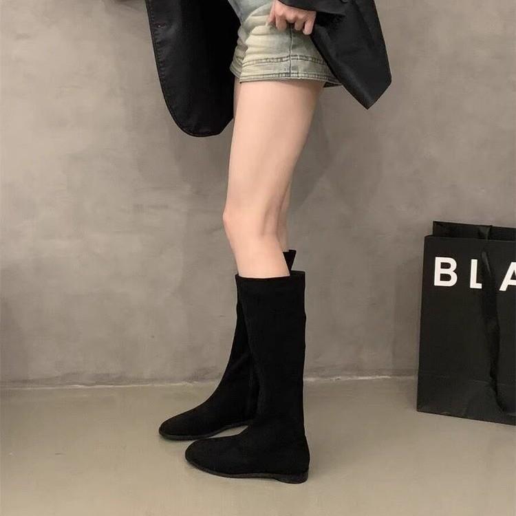 New Knee Thick Heel Thin Leg Cover Knight Women's Boots 2026 Autumn and Winter French Niche Boots Increase Height