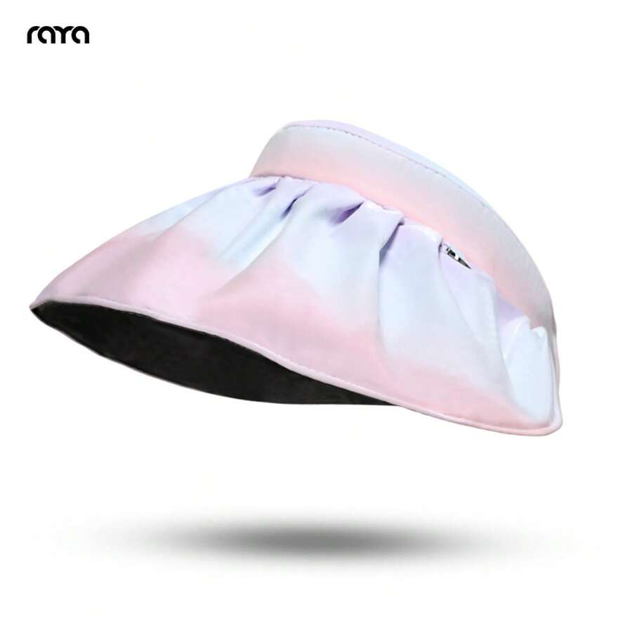כובע שמש לנשים עם הגנת UV, שוליים רחבים, פתוח מלמעלה, לרכיבה על אופניים בחוץ, לחוף, לקיץ