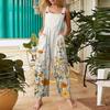 Women's Casual Jumpsuit Sleeveless Fashion Floral Print Jumpsuit