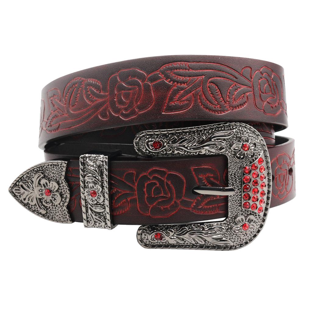 The Top Layer Is Made of Rhinestone Leather with A Western Style, Designed In An INS Style From Europe and America
