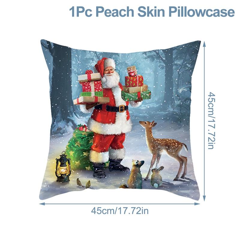 Christmas Cushion Cover Xmas Decorations For Home  Merry Christmas Ornament Pillowcase Natal Navidad New   Gifts