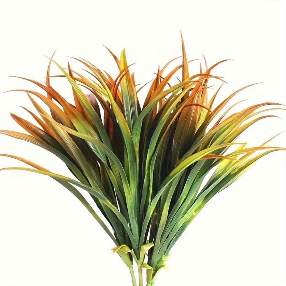 

5 Bundles UV Protection Artificial Grass, Creative Imitation Green Plastic Plants for Home, Garden, Office, Patio Hanging, Planting Garden, Pathway 5pcs жовтий