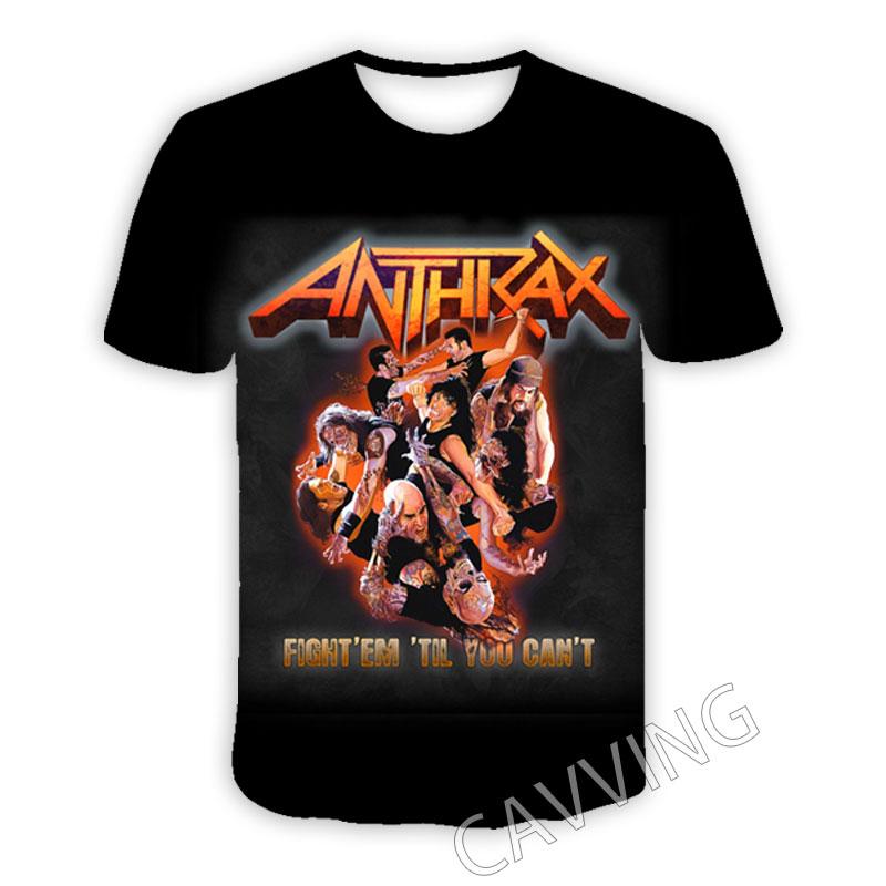 New Fashion Women/Men's 3D Print Anthrax Rock Casual T-shirts Hip Hop Tshirts Harajuku Styles Tops Clothing T01