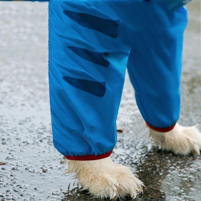 Dog Raincoat Waterproof Hoodie Jacket Dinosaur Shapes Rain Poncho Pet Rainwear Clothes for All Sizes Big Puppies Dog Rain Coats