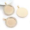 New Fashion 5pcs 20mm 25mm 30mm Inner Size Rhodium Rose Gold KC Gold Plated Rhinestone Cabochon Base Setting Charms Pendant
