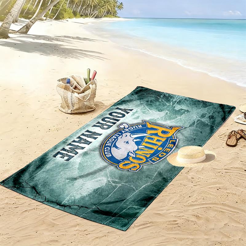 Leeds Rhinos Print Beach Towel, Large Soft Quick Dry Towel for Beach Camping Swimming