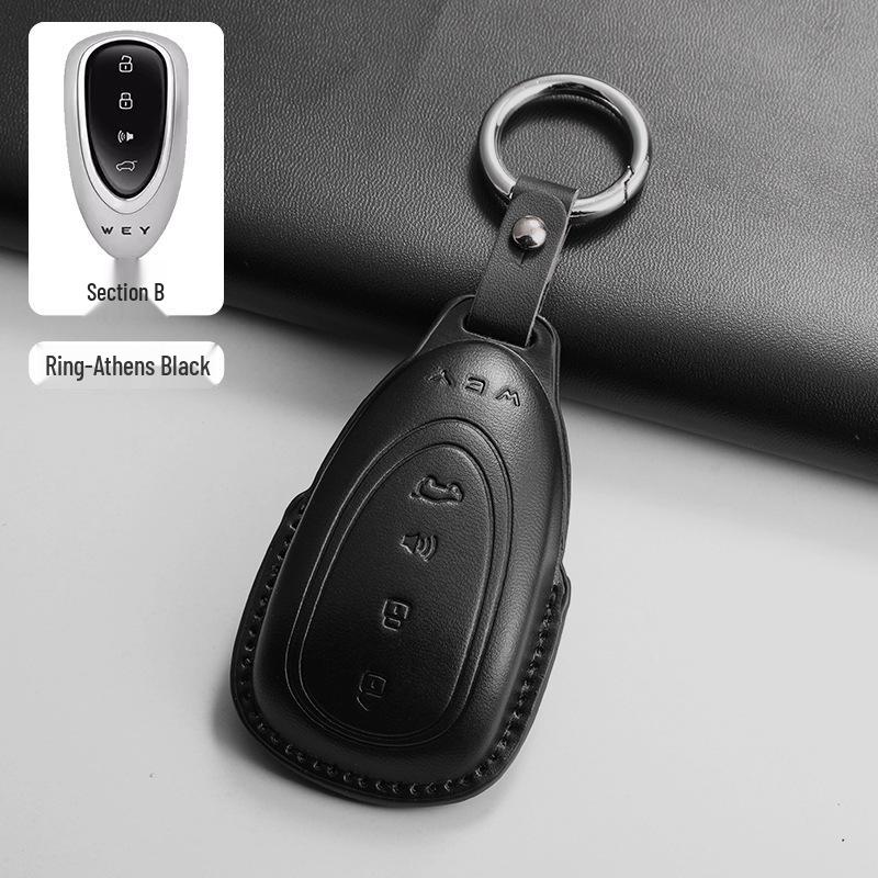 Great Wall Wey Blue Mountain 3D PU Leather Key Pouch with Car Remote Key Buckle