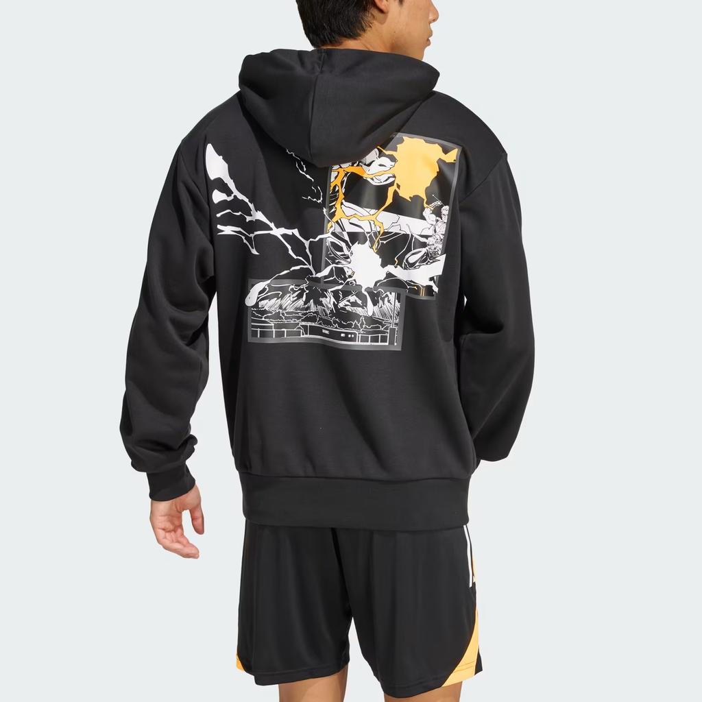 Adidas X Marvel Collaboration Rugby All Blacks Pullover Hoodie Men Hoodies JY3452