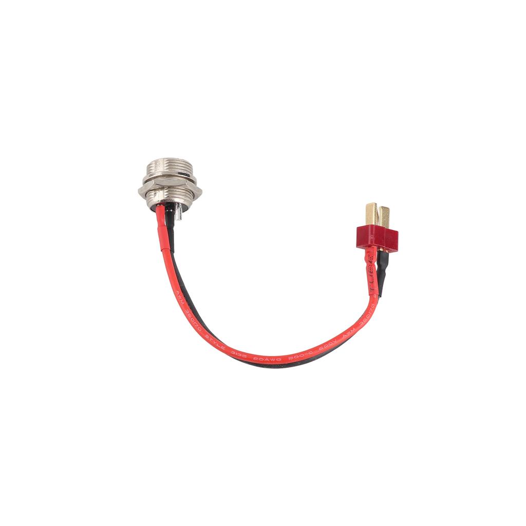 Charging Port Replacement Electric Scooter 3 Pin Charging Socket with 2 Wire Cable Dust Cover