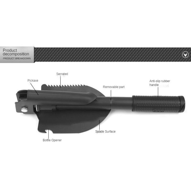 Venkovní ženijní lopata Multifunkční vozidlo vojenská lopata, lopata Přenosná skládací rybářská malá lopata Ordinační lopata