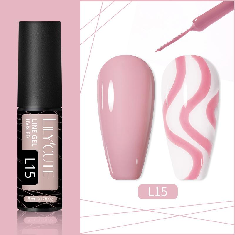 A Full Set Of Elastic Brushed Glue, Nail Art Fluorescent Pull Line Hook Glue, Painted Diy Manicure Phototherapy Nail Polish Glue