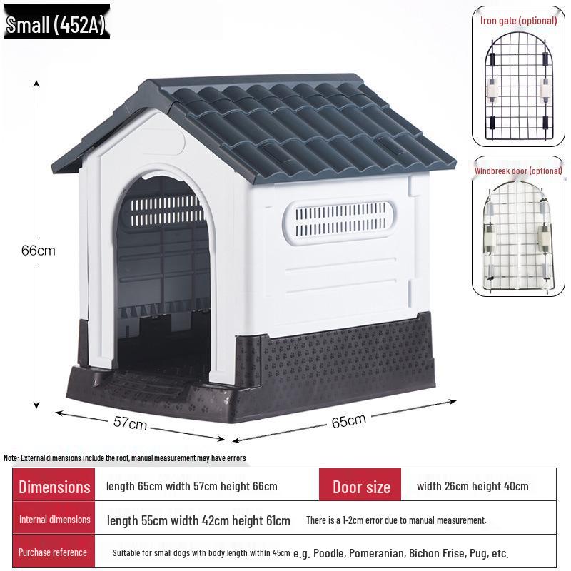Four Seasons Universal Outdoor Dog House: Breathable, Rainproof Pet Nest for Medium & Large Dogs
