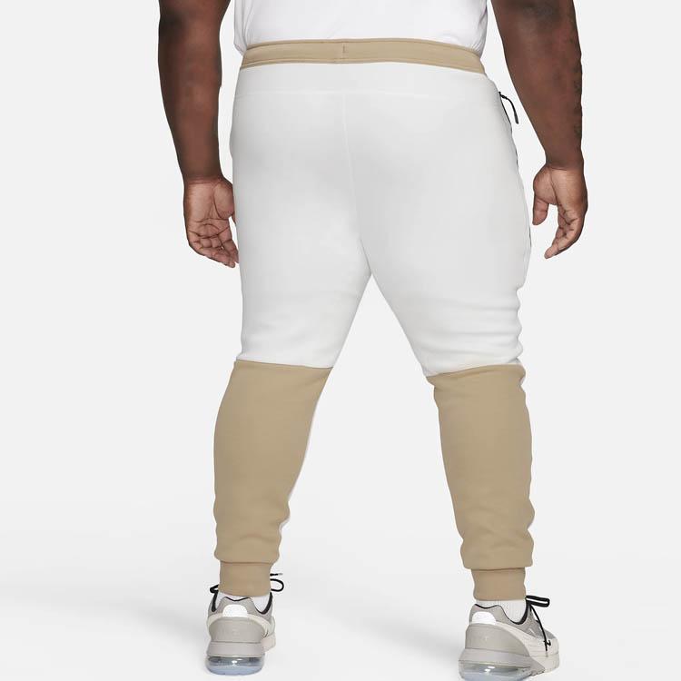 Nike Tech Fleece Joggers White/Khaki Men Bottoms FB8002-121