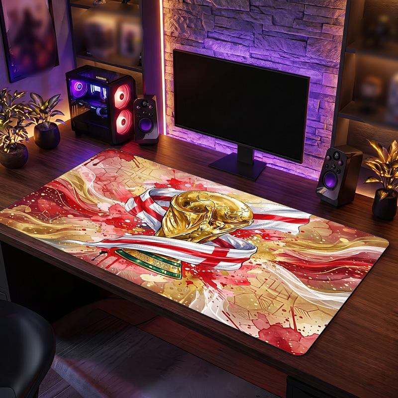 England Football Crest Mouse Pad, Extended Non Slip Rubber Desk Mat for Gaming Office Laptop Fan Gift