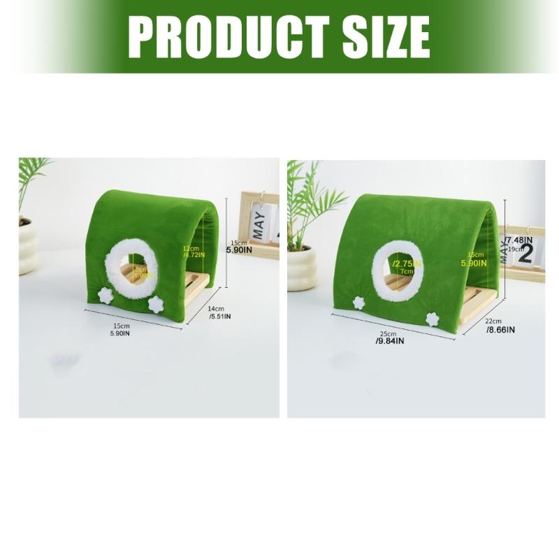 Parrots Hideaway Bed Perch Bird Stand Cage Toy House Rack Toy Grinding Perch Birdhouse Supplies