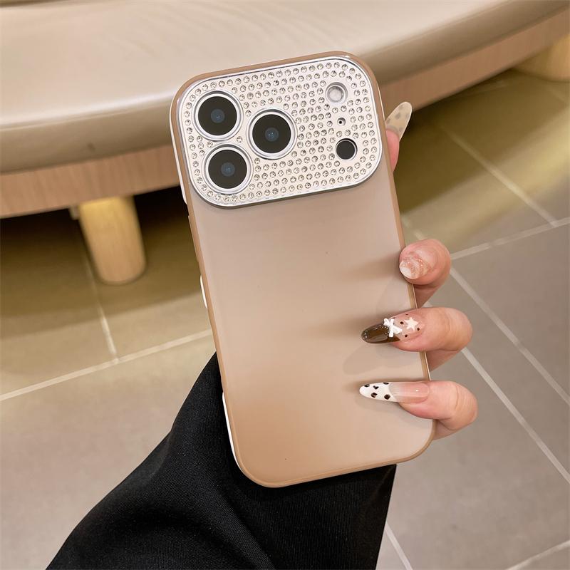 For iPhone 17 Pro Max Luxury Diamond Skin Phone Case For iPhone 17 16 15 14 13 12 11 Pro Max Lens Protective Cover