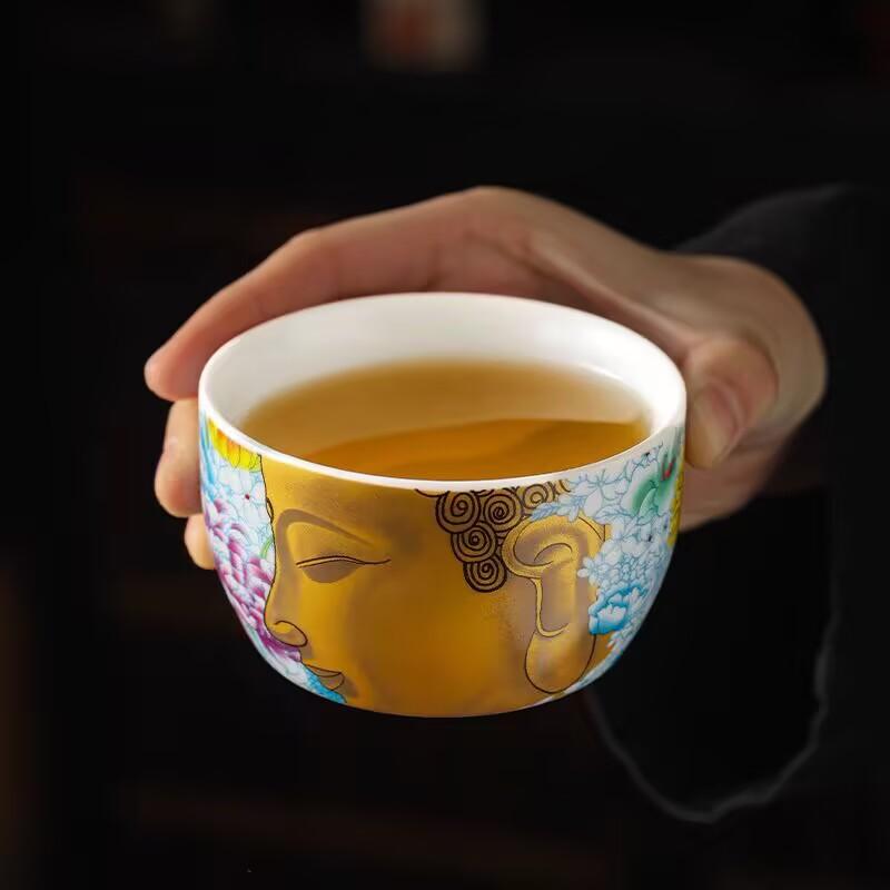 Merchandise Dunhuang Tea Cup Ceramic Tea Cup Personal Master Cup Chinese Retro Tea Cup Household Arhat Cup