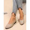 Women's Plus Size Satin Wedge Shoes Spring Retro Hong Kong Style