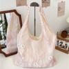 with Lace Ribbon Flower Embroidery Vest Bag Fresh Color Shoulder Bag Cute Vacation Tote Bag  Women