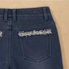 Bang Bang Women S Mink Boa Fleece Lined Bonded Denim Navy