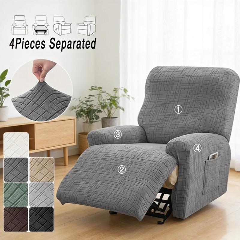 Nordic Jacquard Recliner Sofa Covers Elastic Split Armchair Chair Cover 1 Seater Anti-dirty Sofa Protector for Living Room Home