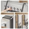 Punch-Free 8-Hook Over-Door/Wall Clothes Hanger with Storage
