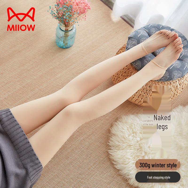 Mao Ren Women's Fleece-Lined Illusion Tights