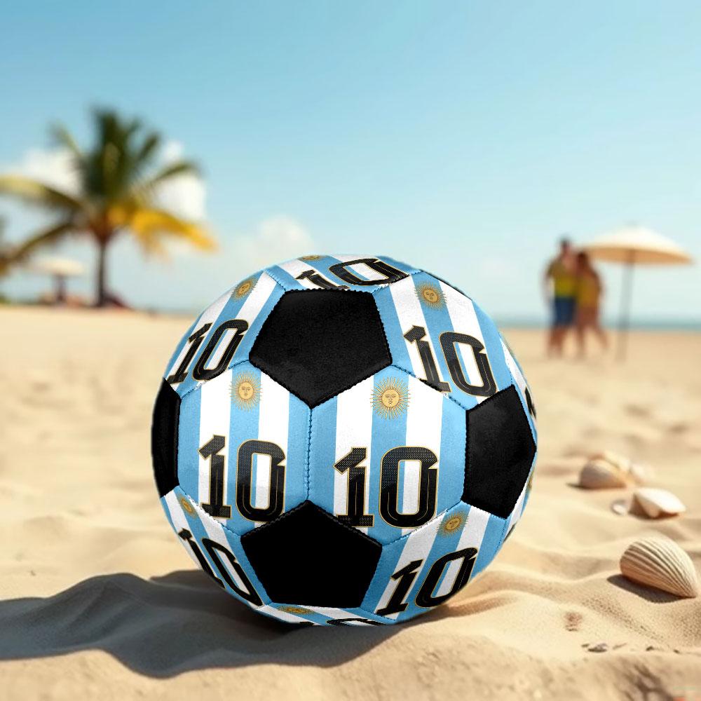 1 pz Pallone da Calcio Lionel Messi Taglia 5 Pallone da Calcetto Indoor Moda Colorato Gioco in Giardino - Ottimo Regalo per Appassionati di Sport HE40
