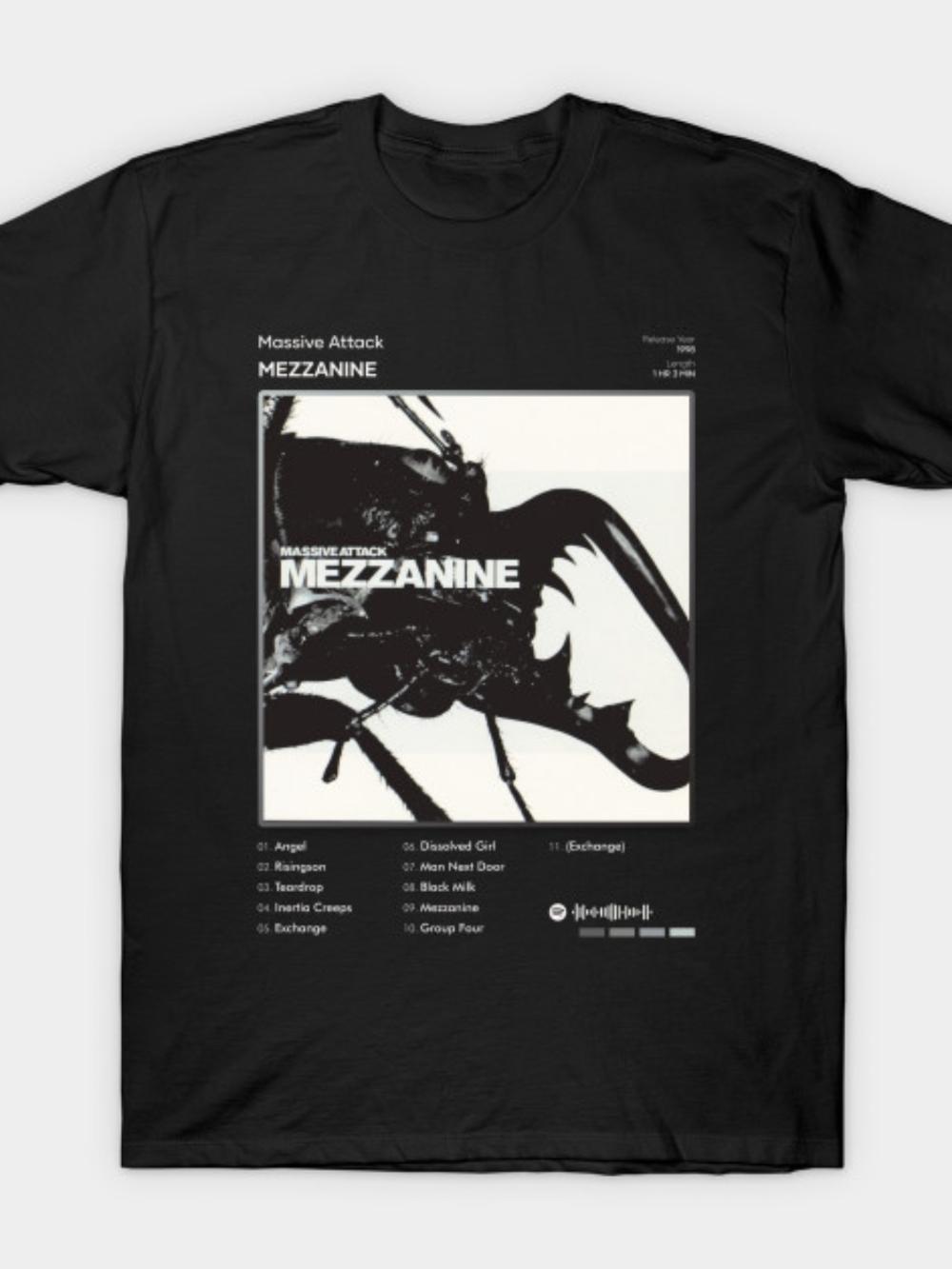 

Massive Attacks Mezzanine album tracklist Tshirt couples cotton loosefitting streetwear shirt oversized t shirt 4XL
