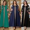 Middle East Dubai Temperament Dress Sequin Embroidered Sequined Robe Embroidered Sequin Dress