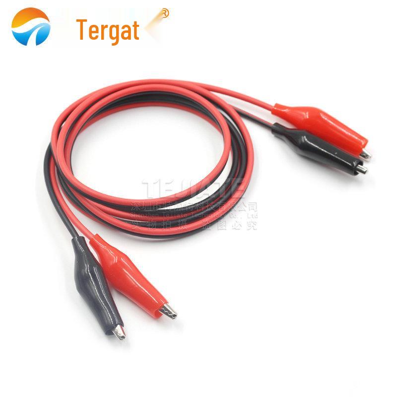 1m Red & Black Double-Headed Alligator Clip Test Leads with 4 Clips (2-to-2 Configuration)