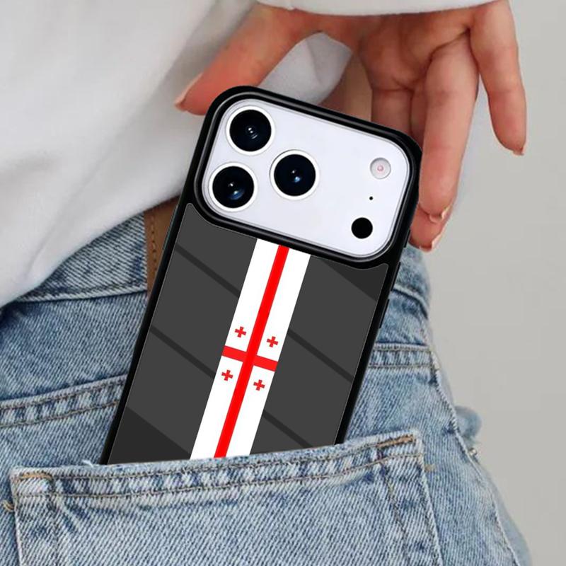 Georgia Flag Phone Case for iPhone 16e 15 14 13 12 17 Pro Max Plus Air 17pro Cover Coque