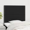 Vidaxl Bed Headboards, 2 Pcs, Black, 100X5X78/88 Cm, Fabric