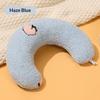 U-Shaped Pet Cat Sleep Pad Soft Plush Cervical Support Anti-Slip Pillow for Kittens Indoor Use