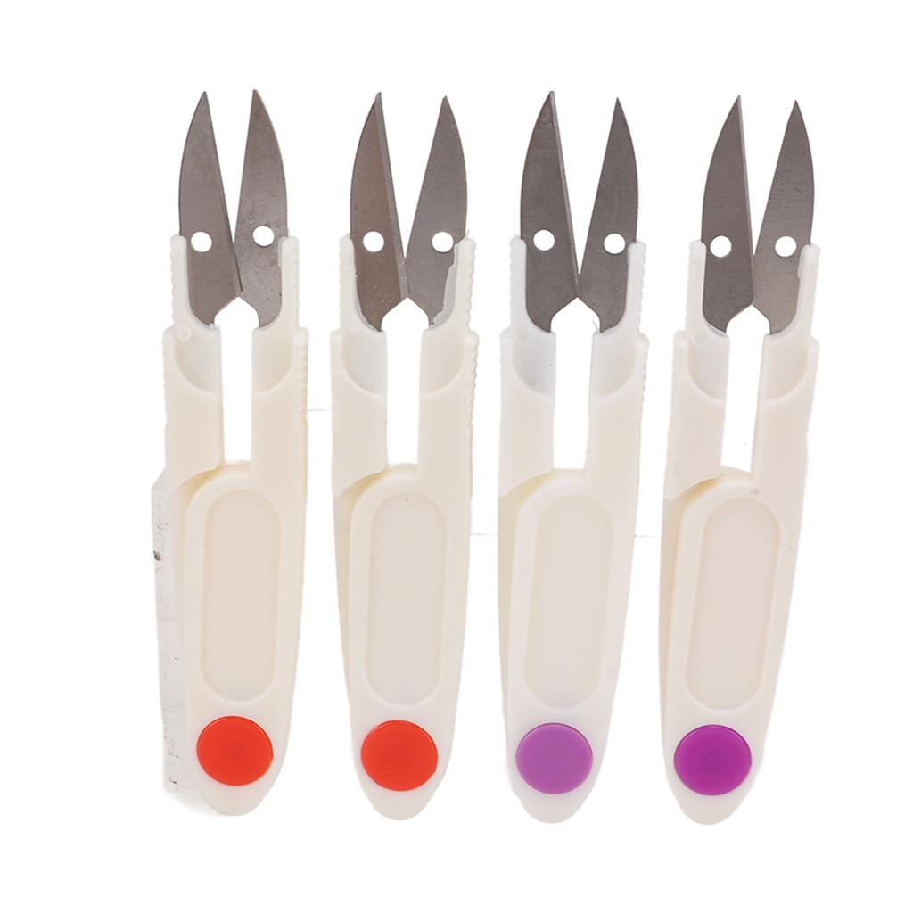 8Pcs Thread Snips Safety Cover Spring Action Lightweight Durable Portable Wide Application Thread Cutter